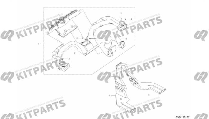 Воздуховоды панели приборов Lifan