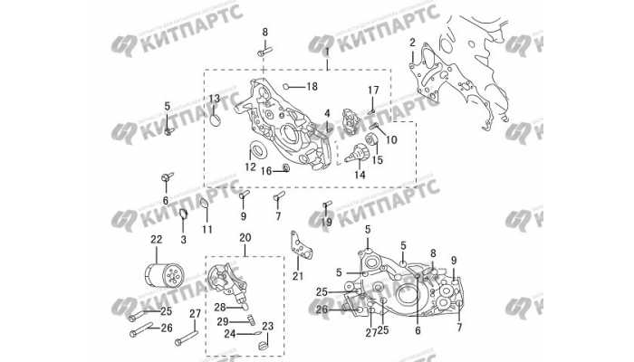 Насос масляный, фильтр Great Wall DW Hower H5