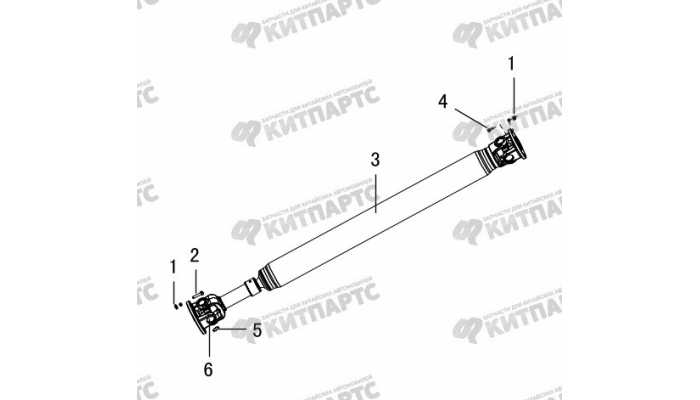 Вал карданный задний Great Wall Hover H5